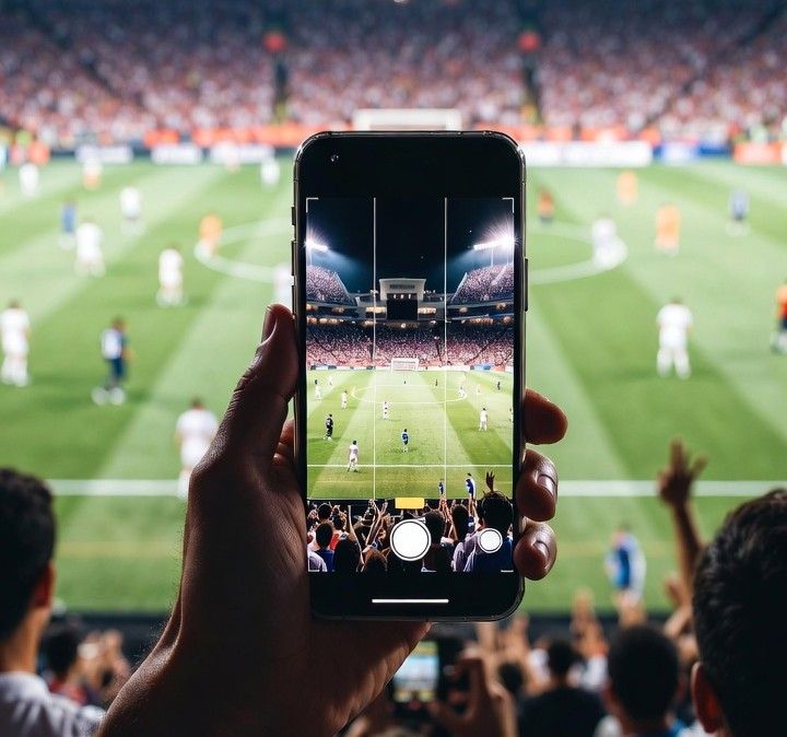 vibrant stadium streaming live sports to a phone
